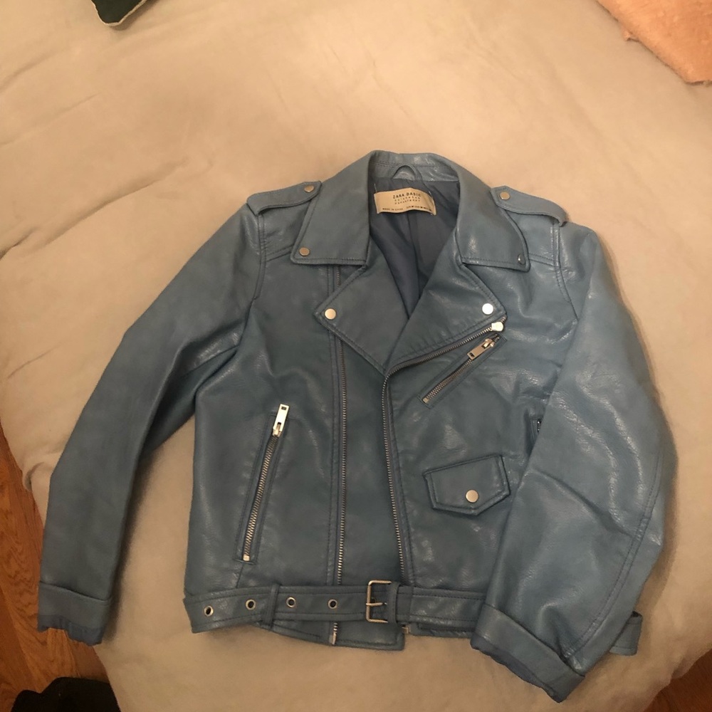 ZARA basic faux leather jacket